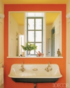 design ideas orange rooms