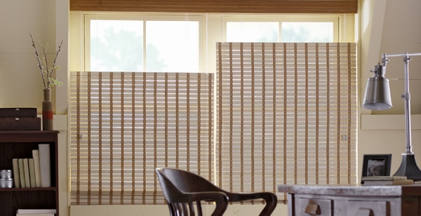 top down bottom up window shades offer privacy in this New Jersey home