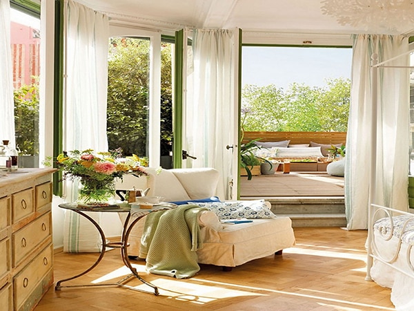 A beautiful, open bedroom with the doors and windows wide open and ready for the spring breeze. Sourced by Franco Techno Gap A beautiful, open bedroom with the doors and windows wide open and ready for the spring breeze. Sourced by Franco Techno Gap