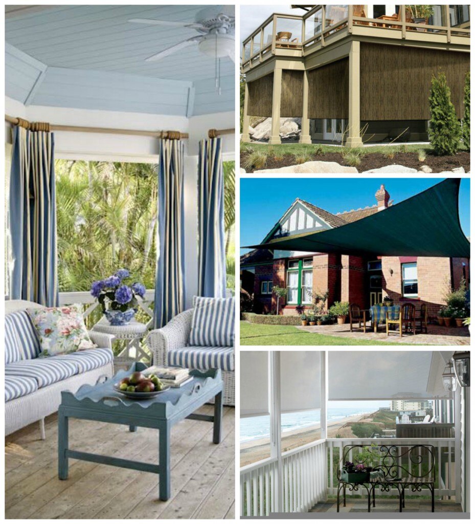 Sources: Completely Coastal, Blindsgalore Outdoor Solar Shades, Blindsgalore Outdoor Solar Shades, & Blindsgalore Sun Sail