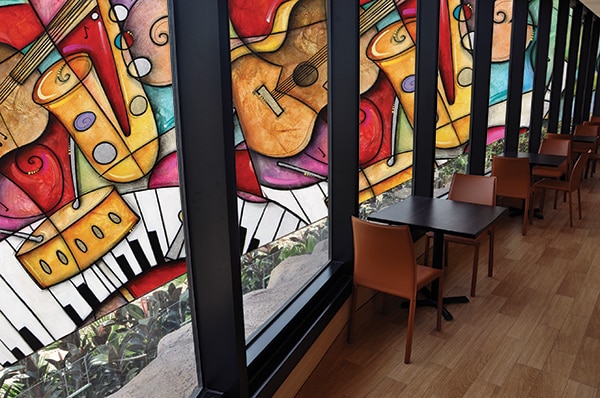 coffee house custom graphic shade