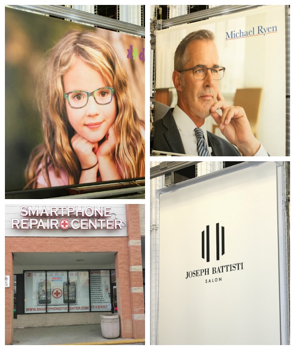 store advertisements custom graphic shade