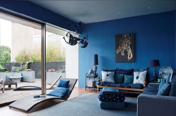 Blue living room