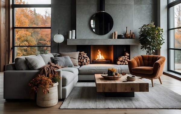 Cozy modern home with décor inspired by autumn design Cozy modern home with décor inspired by autumn design
