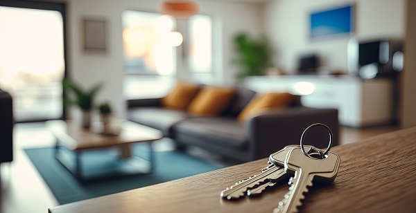 Window treatment solutions featured for rental properties.