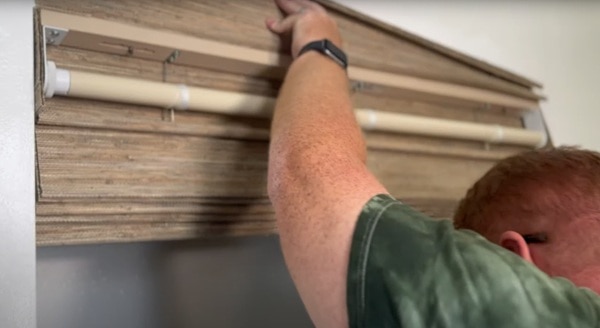 Your Natural Woven Shades will attach to your brackets with just a few wingnuts Your Natural Woven Shades will attach to your brackets with just a few wingnuts