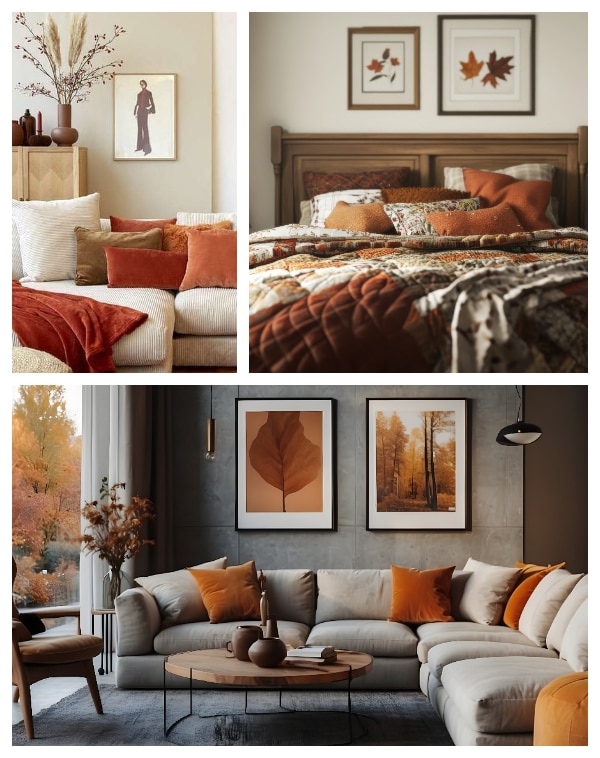 Three stunning examples of orange décor in homes, from pillows to paintings Three stunning examples of orange décor in homes, from pillows to paintings