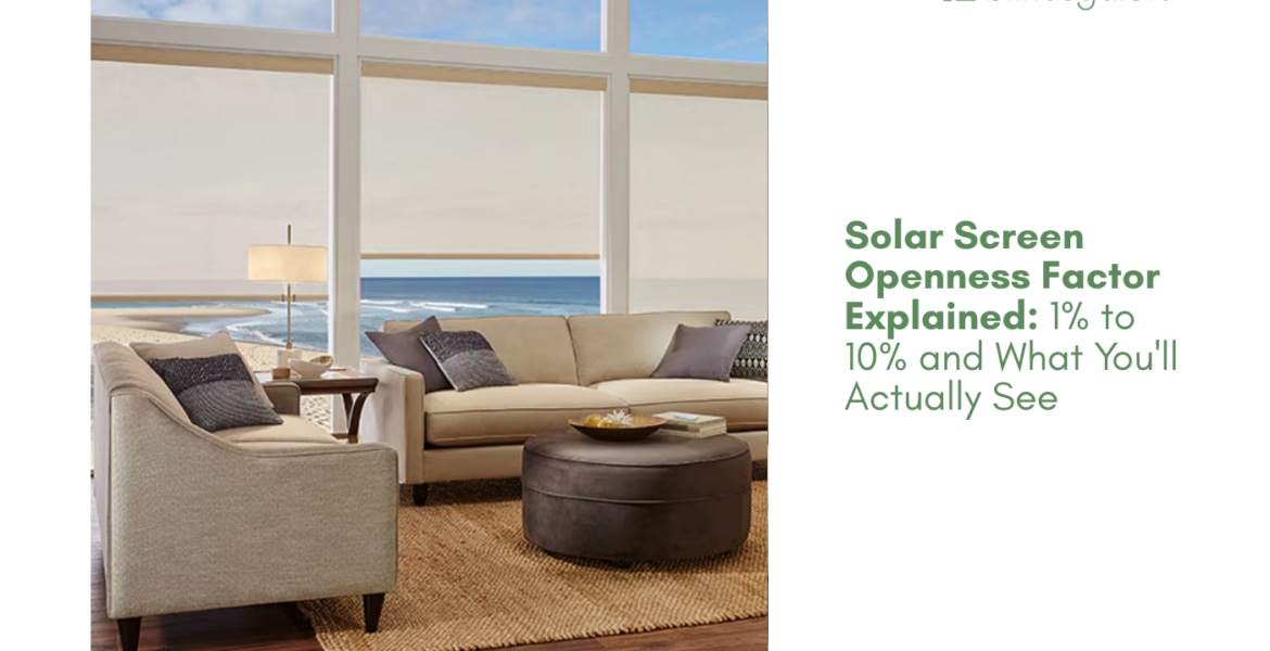 Solar Screen Openness Factor Explained: 1% to 10% and What You'll Actually See