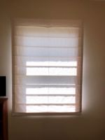 Roman shades in old house