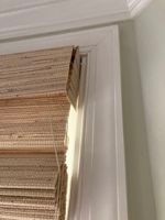 Natural Woven Shades for a Bay Window