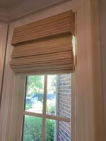 Natural Woven Shades for a Bay Window