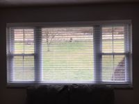 Faux wood blinds for large window! Perfect!