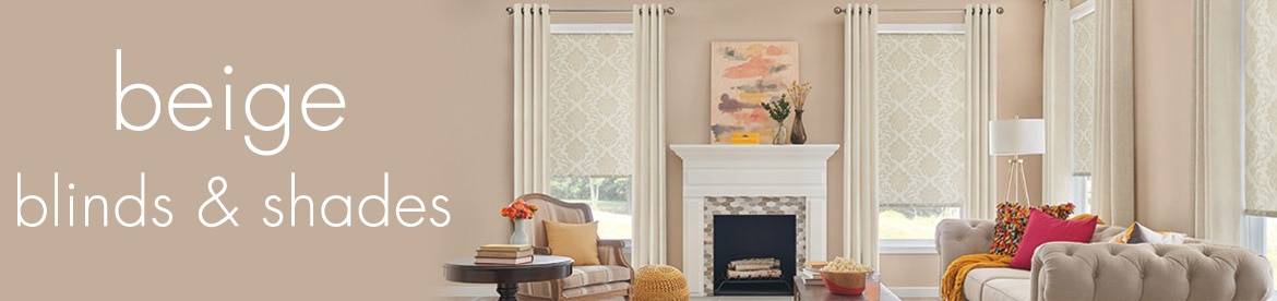 beige blinds and shades