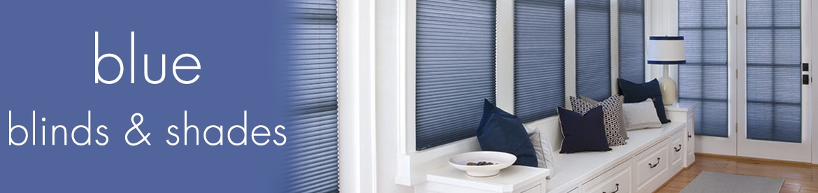 blue blinds and shades