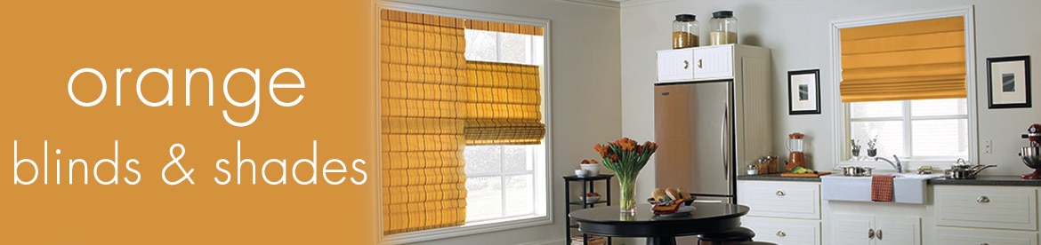 orange blinds and shades