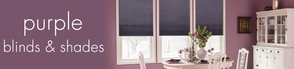 purple blinds and shades