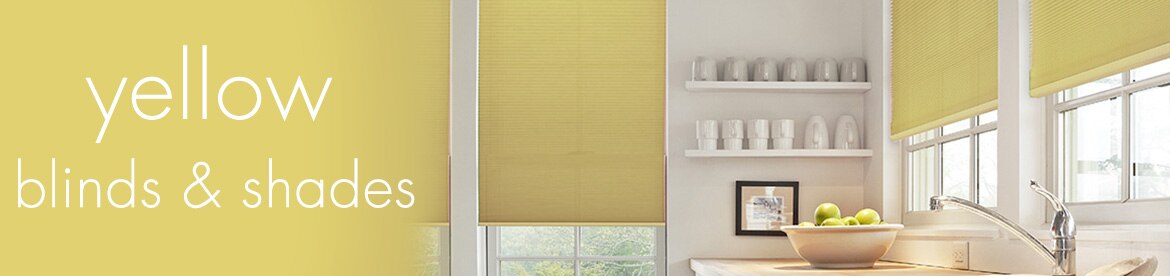 yellow blinds and shades