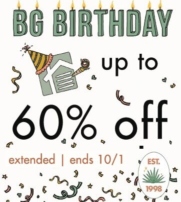 It's our Birthday, celebrate with up to 60% Off