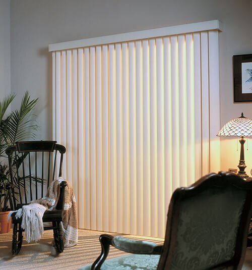 Sliding Door Window Treatments - Patio Door Blinds & Patio Door Shades - Blindsgalore Vinyl Vertical Blinds - CLOSEOUT