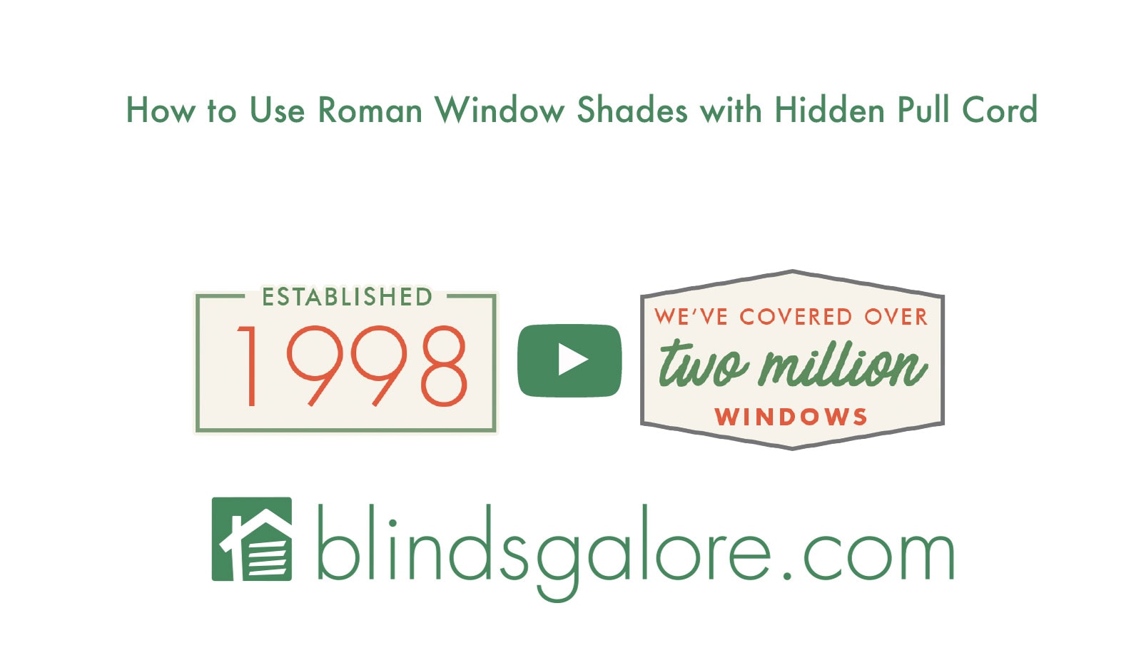 Hidden Pull Cord Roman Shades
